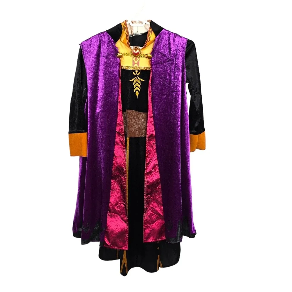 DIsney Frozen 2 Anna Travel Adventure Dress Deluxe 2pc Costume M(8-10) Halloween